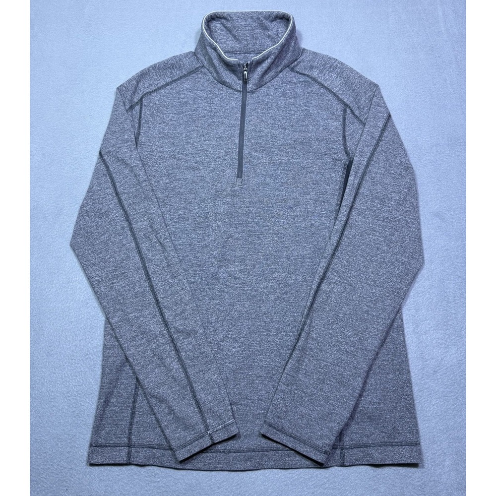 Lululemon 1/4 Zip Pullover Mens L Gray Athletic Performance Stretch Athleisure